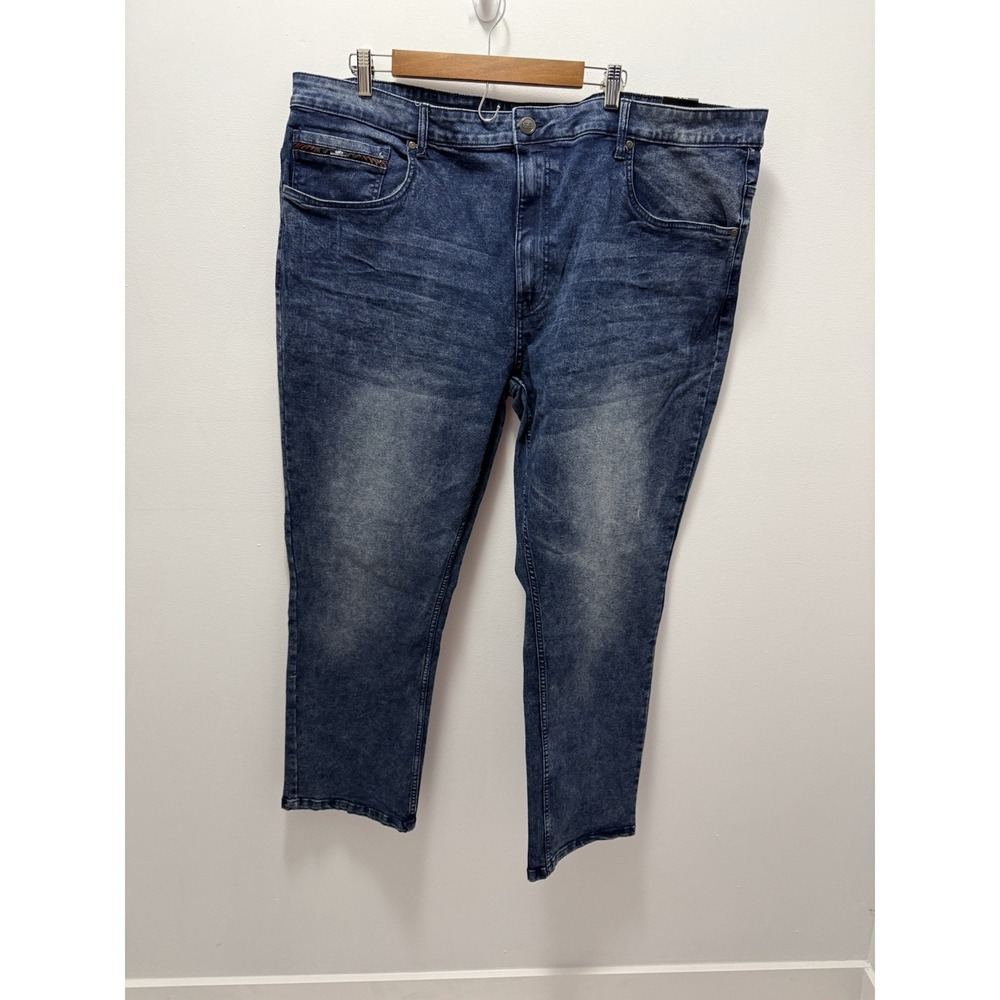 Benjamin Black Dark Acid Wash Jeans Men's 46x30 Stretch Denim NWT Straight